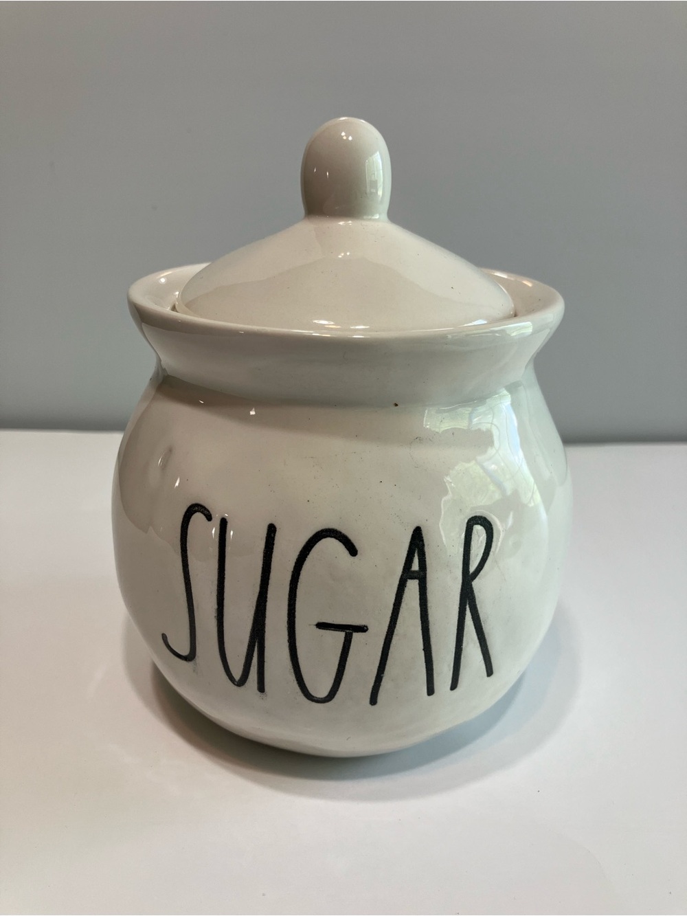 Rae Dunn Artisan Collection SUGAR Pot Bowl Lidded Jar Round